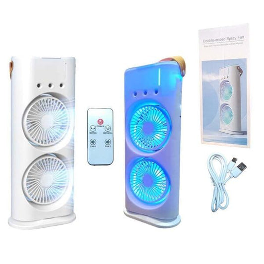 Double Ended Spray Fan, Desk Fan with Mist Spray