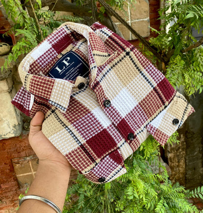 Winter Knit Plaid Shirt