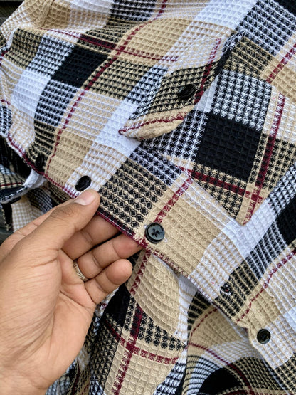 Winter Knit Plaid Shirt