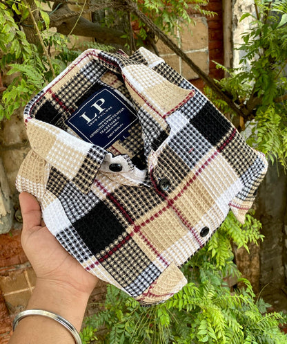 Winter Knit Plaid Shirt