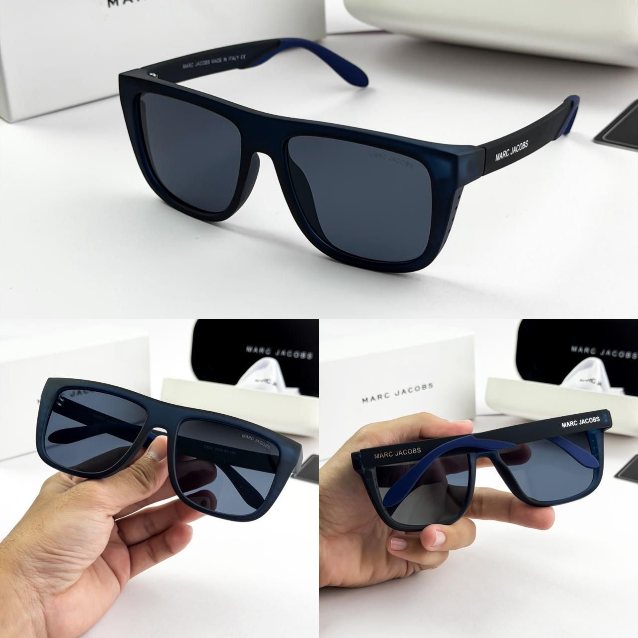 Marc Jacobs Blue Edition Sunglasses – Luxury Square Frame (Model 2104)